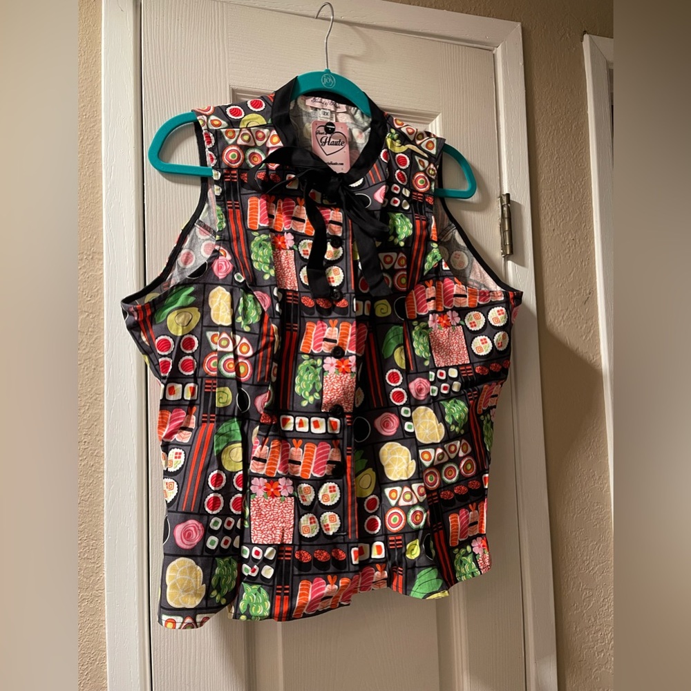 Heart of Haute Sushi Print Blouse